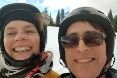 Working in the Wanner lab at the bench running Westerns are Victoria Parrilli, lab manager and Rochelle Bitolas, Student Researcher in February 2019.